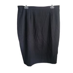 Woman‎ Skirt Black Size 16 Fully Lined  Button and Zip Nice Quality Business
